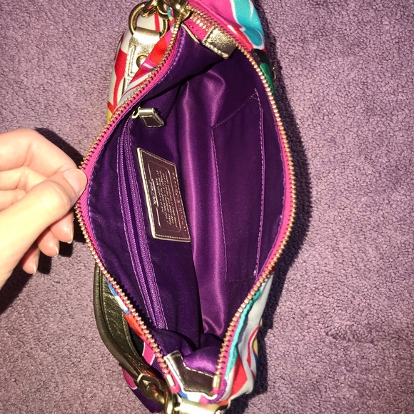Coach purse vibrant colors - Picture 4 of 5